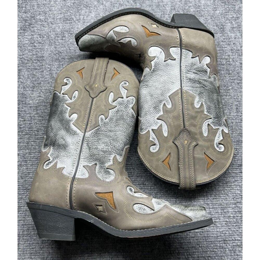 Rockin Country Leather Cowgirl Boots Womens Size 6.5M RC5107 Western